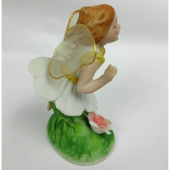 Vintage Enesco 1979 Porcelain Bisque Fairy Woodland Pixie Figurine 3 Inch Set - Picture 4 of 9